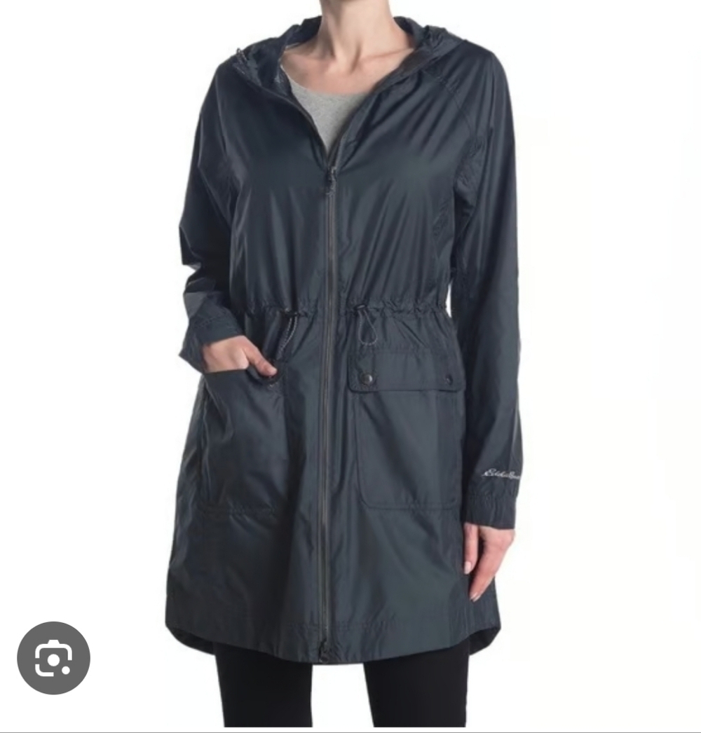 Eddie Bauer Medina Wind Parka Breaker Hooded Zip Up Jacket Size Small
